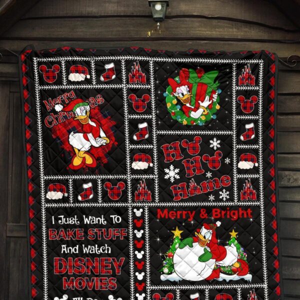 merry christmas daisy duck quilt blanket xmas gift dn fan roo4b