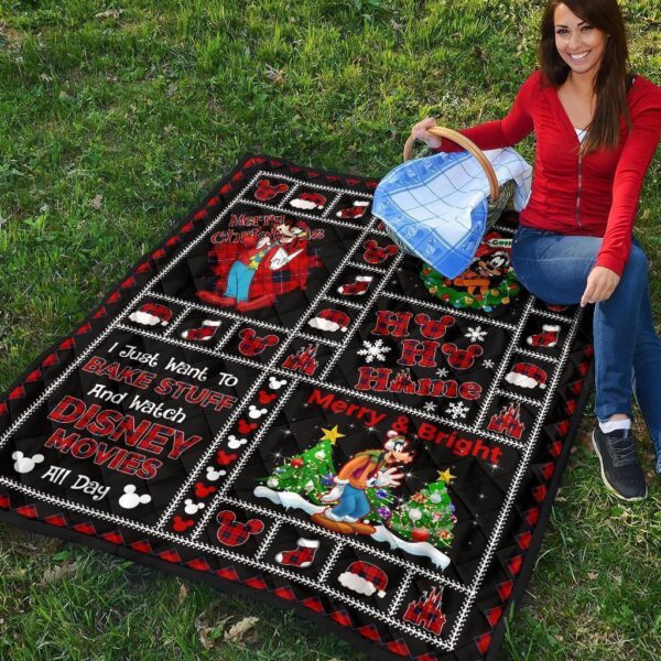 merry christmas goofy quilt blanket xmas gift dn fan kupre