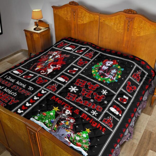 merry christmas jack sally quilt blanket xmas gift emtr6