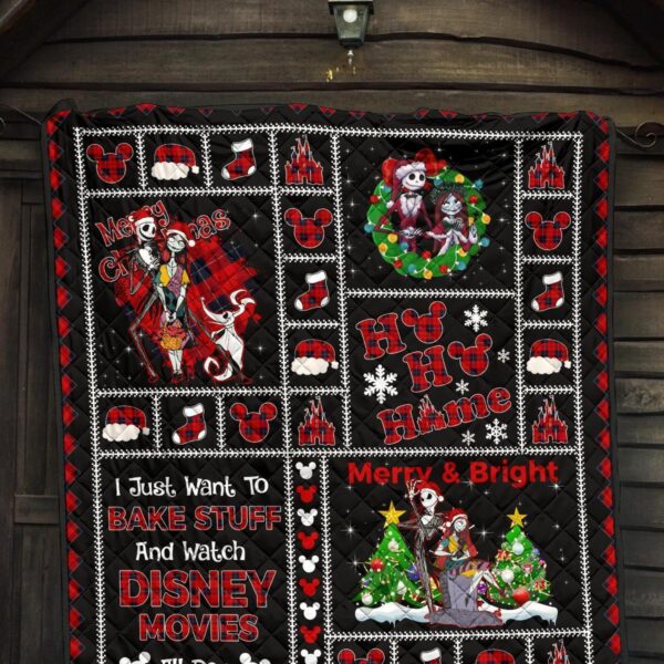 merry christmas jack sally quilt blanket xmas gift fpo6g