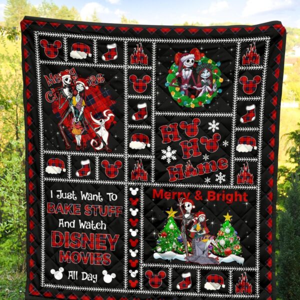 merry christmas jack sally quilt blanket xmas gift o6qi2