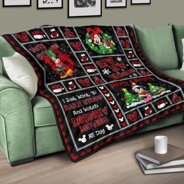 merry christmas minnie quilt blanket xmas gift dn fan gswlm