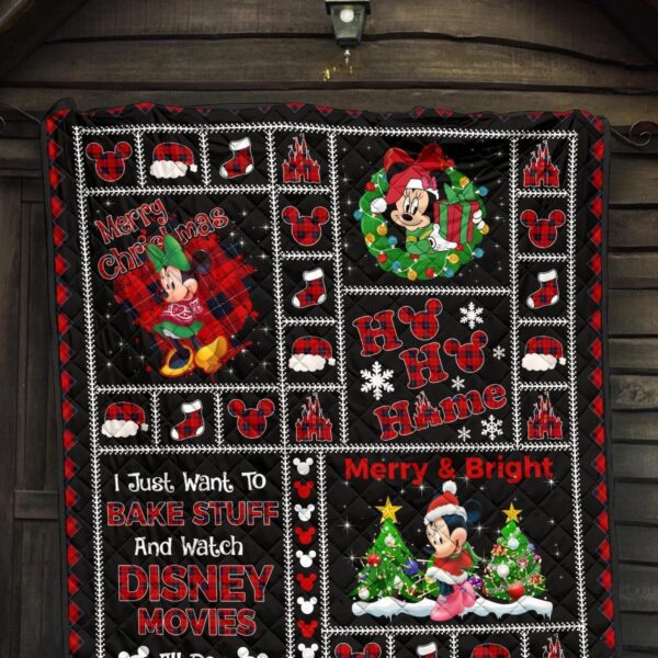 merry christmas minnie quilt blanket xmas gift dn fan hozf4