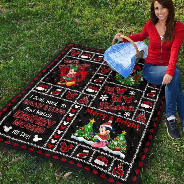 merry christmas minnie quilt blanket xmas gift dn fan oxgqb