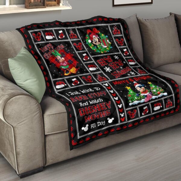 merry christmas minnie quilt blanket xmas gift dn fan tzppw