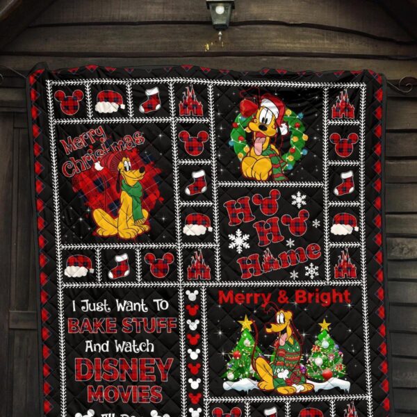 merry christmas pluto quilt blanket xmas gift dn fan bocku