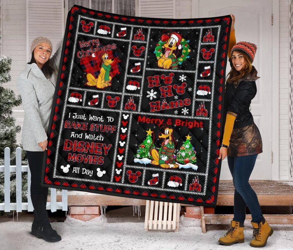 Merry Christmas Pluto Quilt Blanket Xmas Gift DN Fan