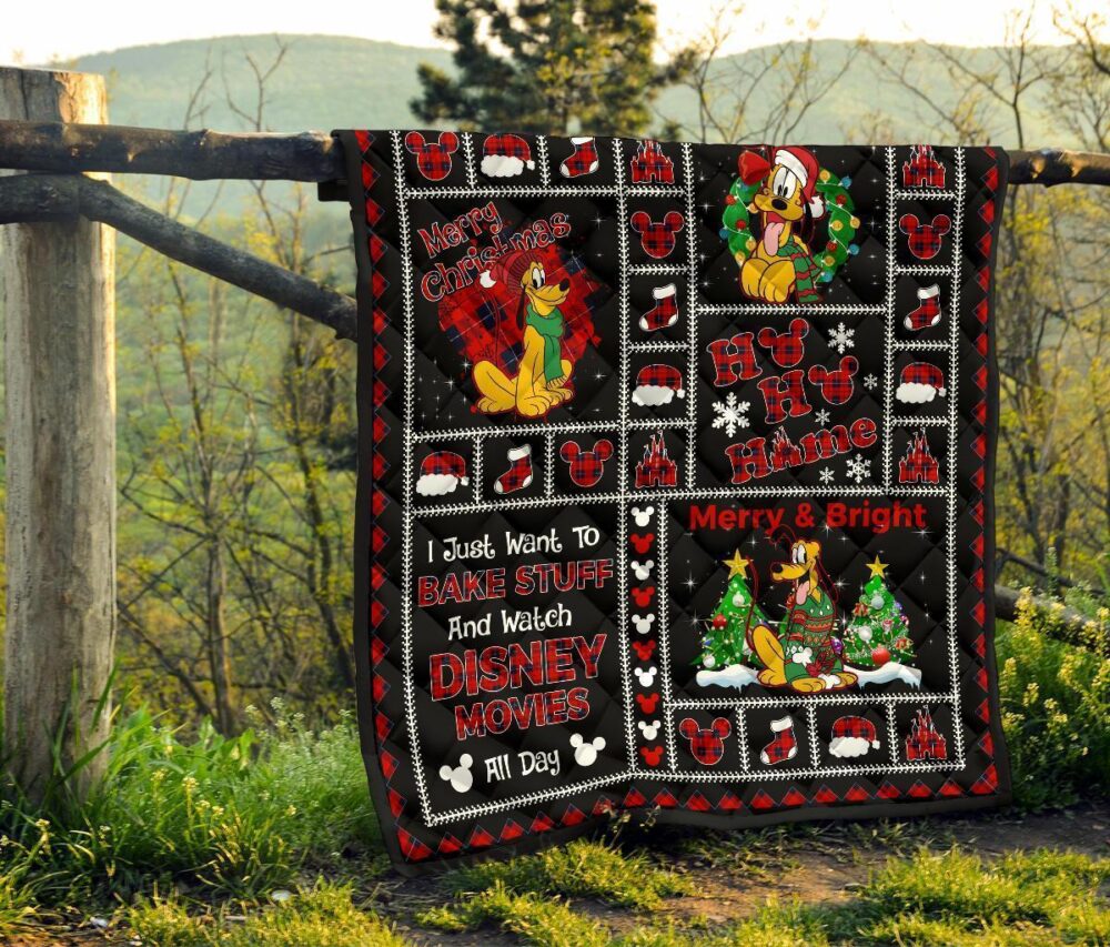 Merry Christmas Pluto Quilt Blanket Xmas Gift DN Fan