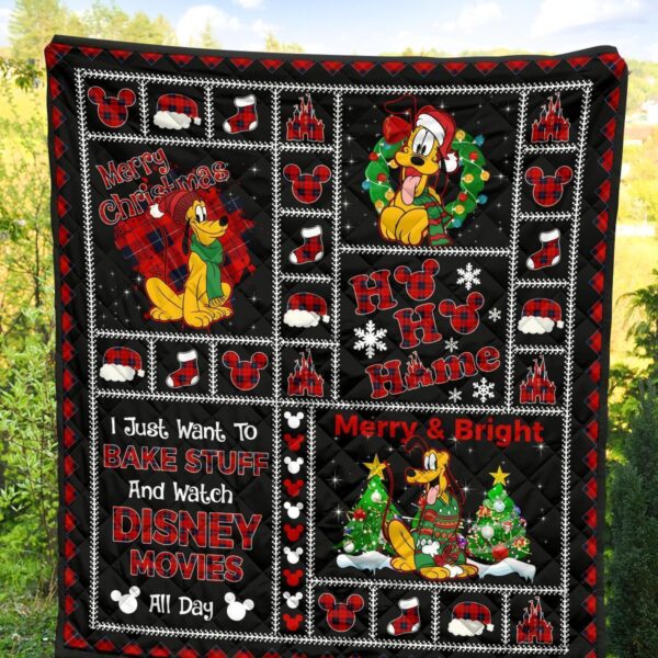 merry christmas pluto quilt blanket xmas gift dn fan kced6