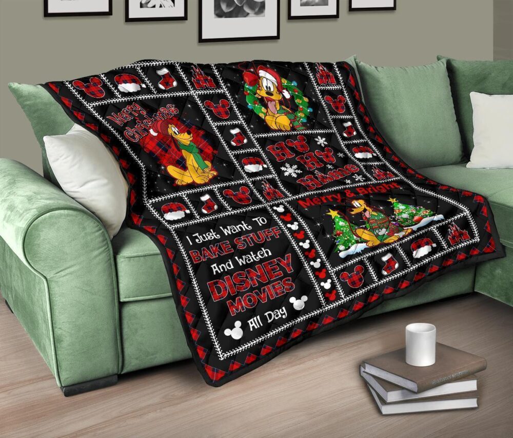 Merry Christmas Pluto Quilt Blanket Xmas Gift DN Fan