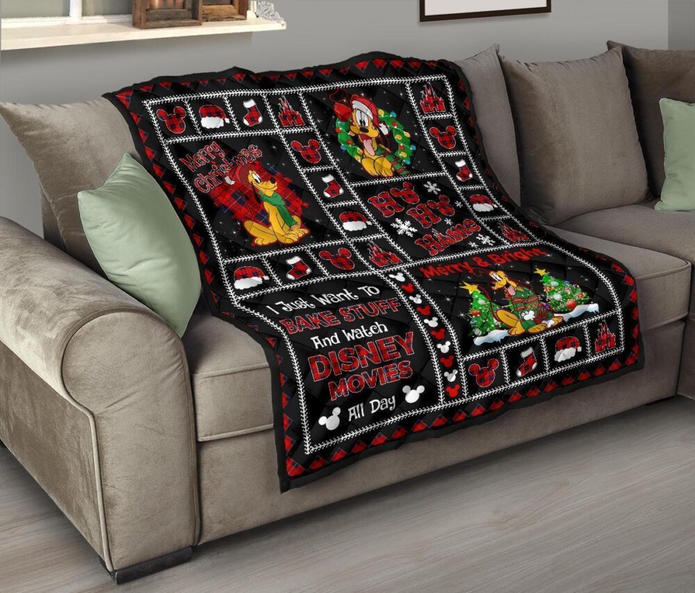 Merry Christmas Pluto Quilt Blanket Xmas Gift DN Fan