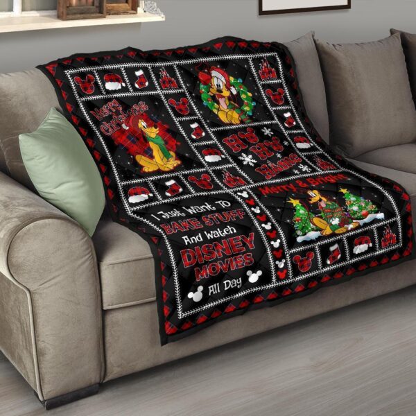 merry christmas pluto quilt blanket xmas gift dn fan pn2po