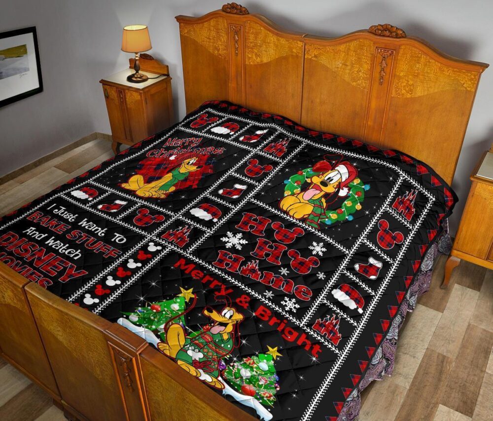 Merry Christmas Pluto Quilt Blanket Xmas Gift DN Fan