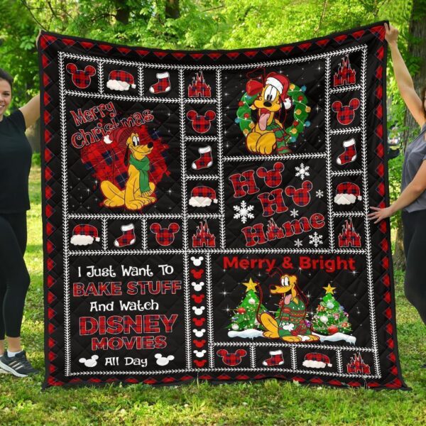 merry christmas pluto quilt blanket xmas gift dn fan vlrxu