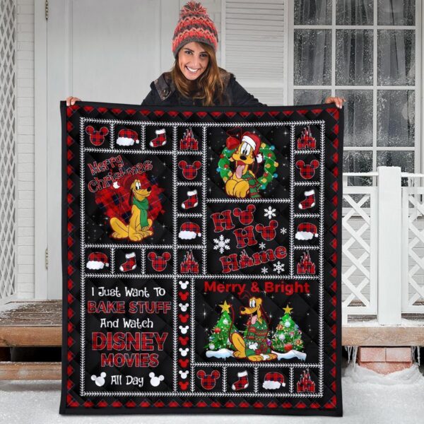 merry christmas pluto quilt blanket xmas gift dn fan wkjrd