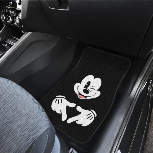 mice love hand sign black white mickey mouse car floor mats mkcfm03 4xcpa