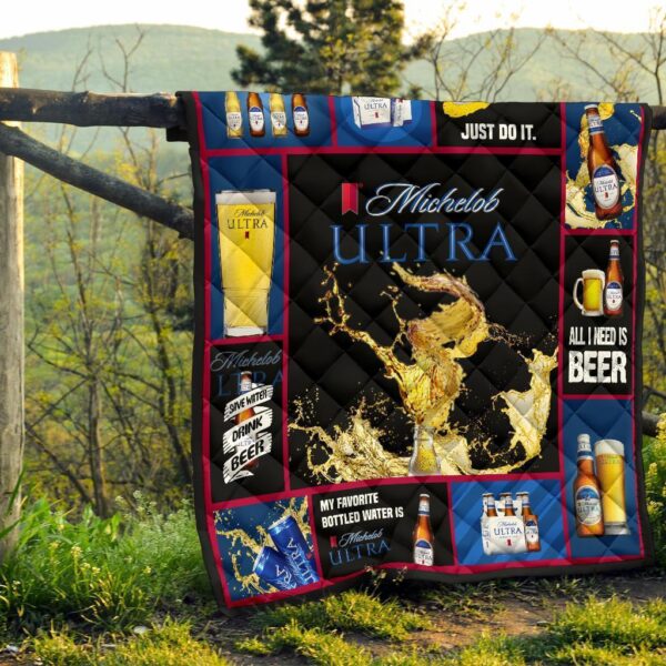 michelob ultra quilt blanket all i need is beer fan gift ih4bv