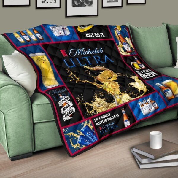 michelob ultra quilt blanket all i need is beer fan gift ywkfn