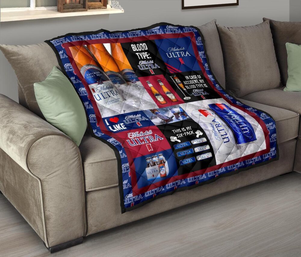 Michelob Ultra Quilt Blanket Funny Gift Idea For Beer Lover