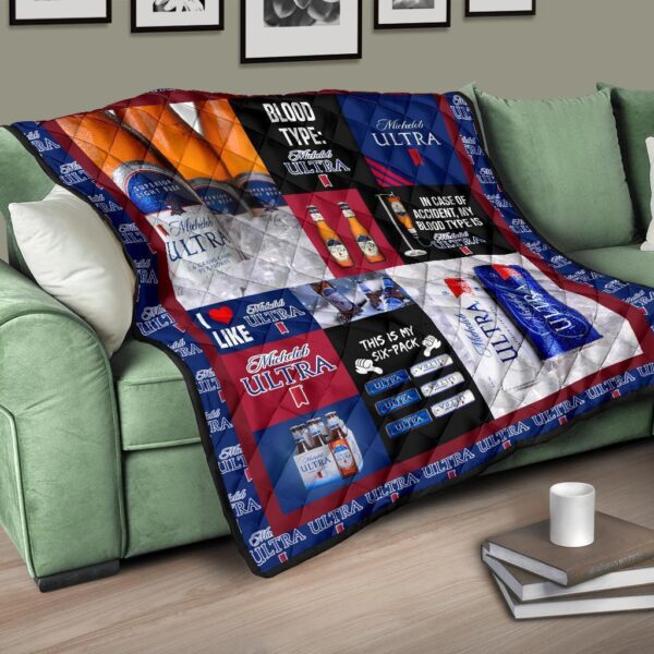 michelob ultra quilt blanket funny gift idea for beer lover pfmj4