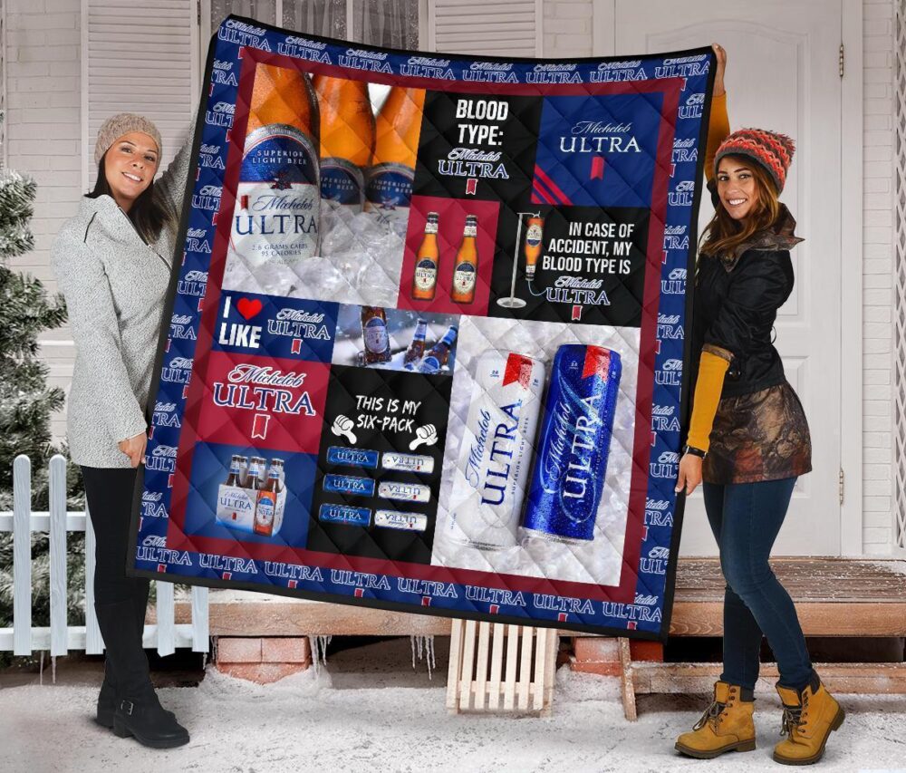 Michelob Ultra Quilt Blanket Funny Gift Idea For Beer Lover