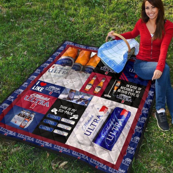 michelob ultra quilt blanket funny gift idea for beer lover xzm1v