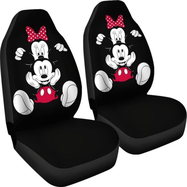 mickey and minnie black car seat covers dn cartoon mkcsc24 03gwc