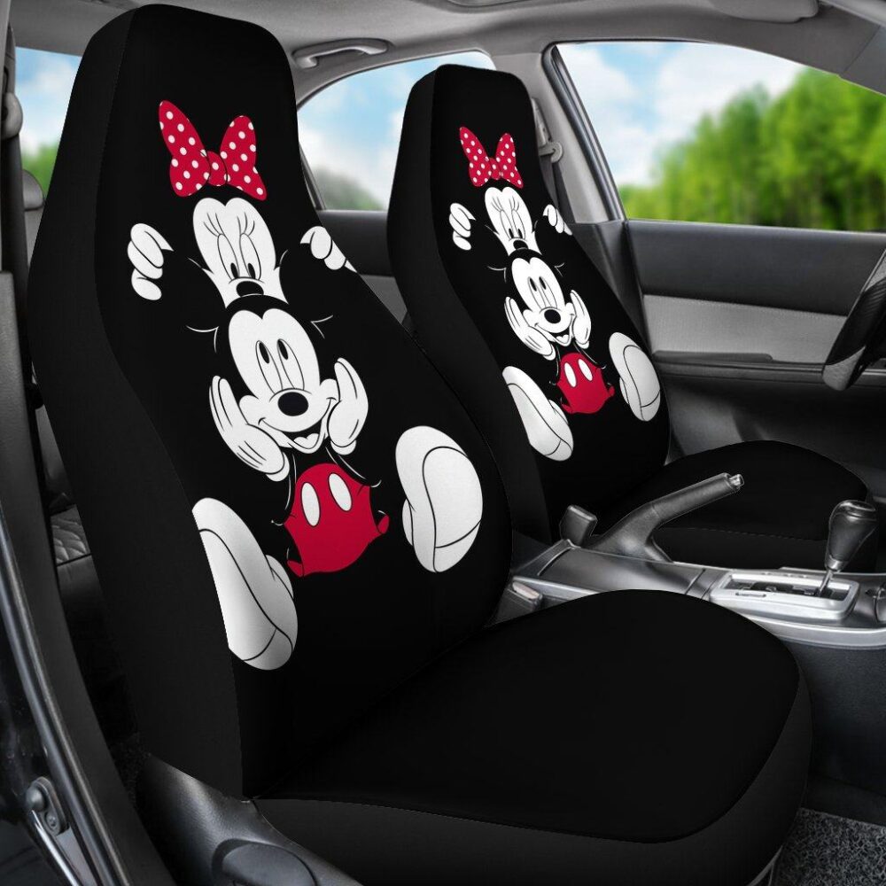 Mickey and Minnie Black Car Seat Covers DN Cartoon MKCSC24