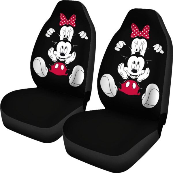 mickey and minnie black car seat covers dn cartoon mkcsc24 izpzy