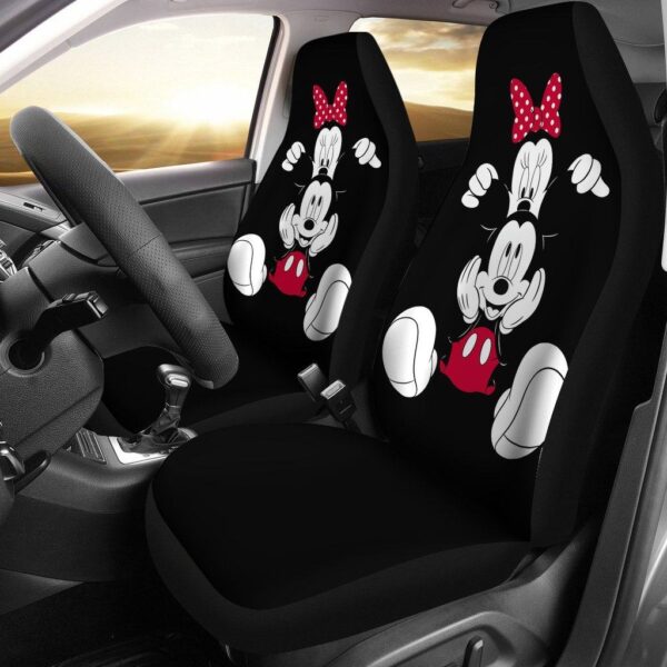 Mickey and Minnie Black Car Seat Covers DN Cartoon MKCSC24