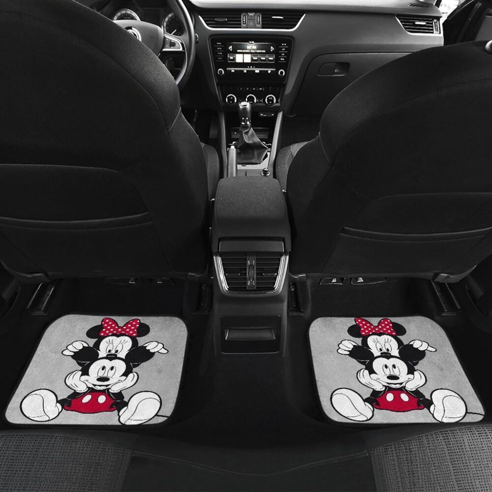 Mickey and Minnie Cute Vintage Car Floor Mats Cartoon MKCFM01