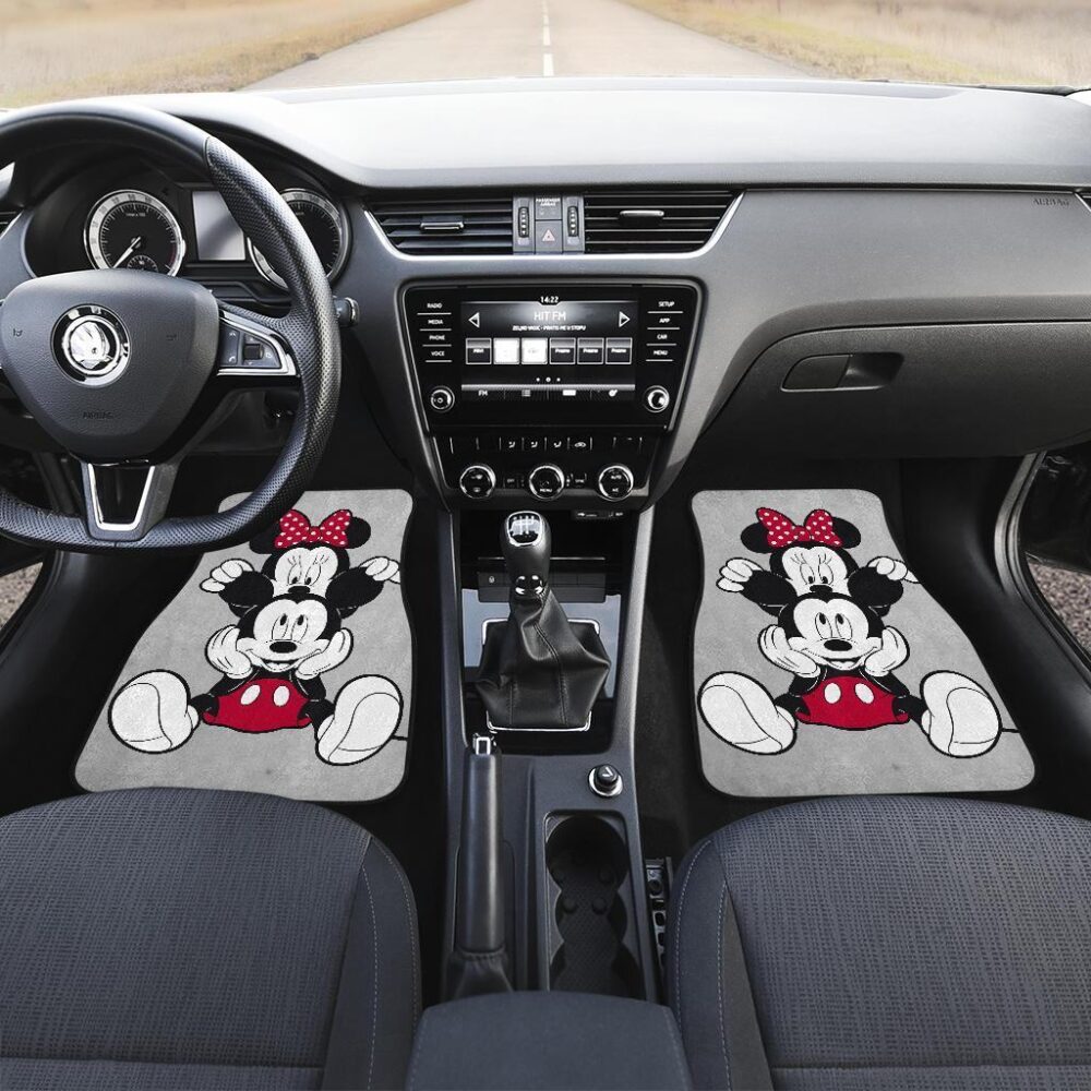 Mickey and Minnie Cute Vintage Car Floor Mats Cartoon MKCFM01