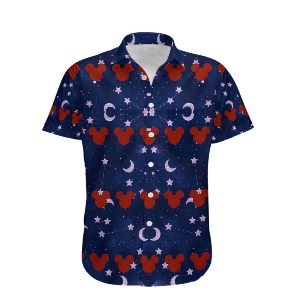 Mickey Custom DN Blue Custom Button Up Hawaiian Shirt | HW011