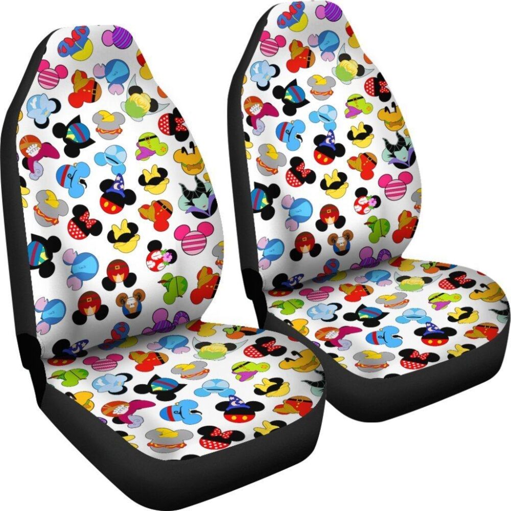 Mickey Head Car Seat Covers Cartoon Fan Gift MKCSC09