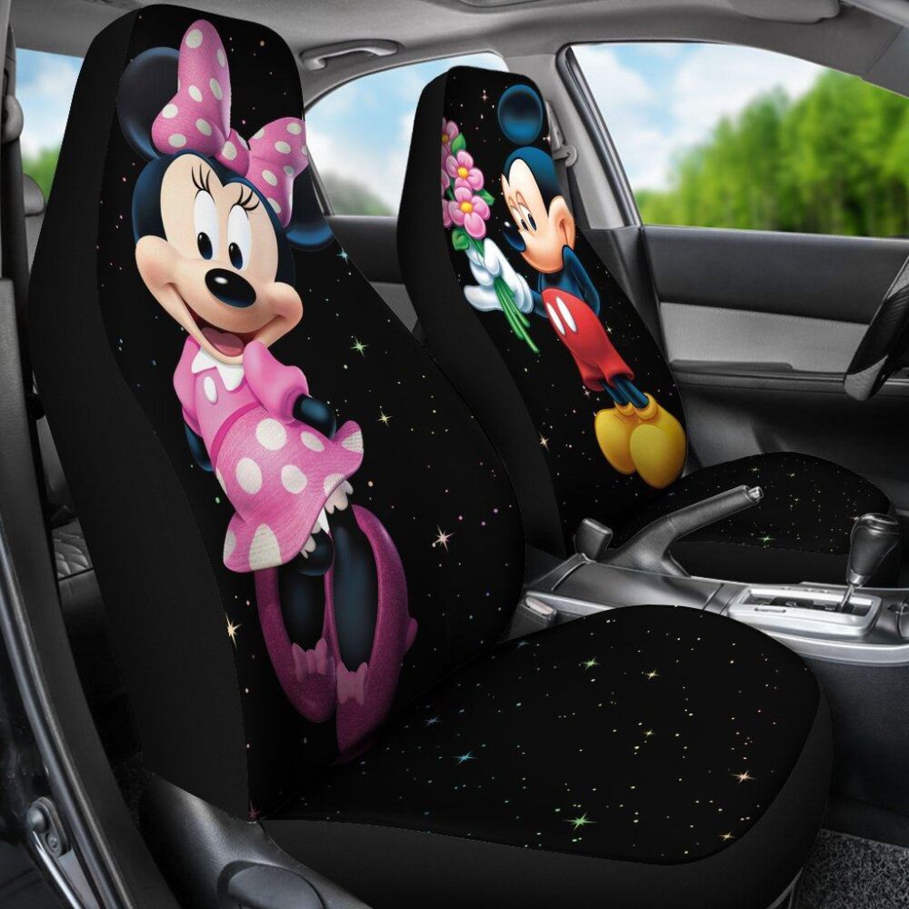 Mickey Love Minnie Car Seat Covers Cartoon Fan Gift MKCSC17