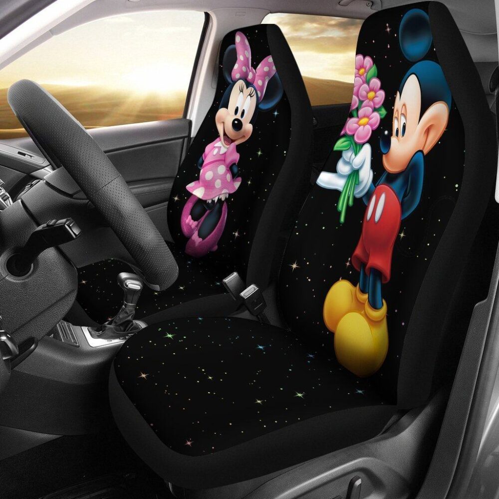 Mickey Love Minnie Car Seat Covers Cartoon Fan Gift MKCSC17