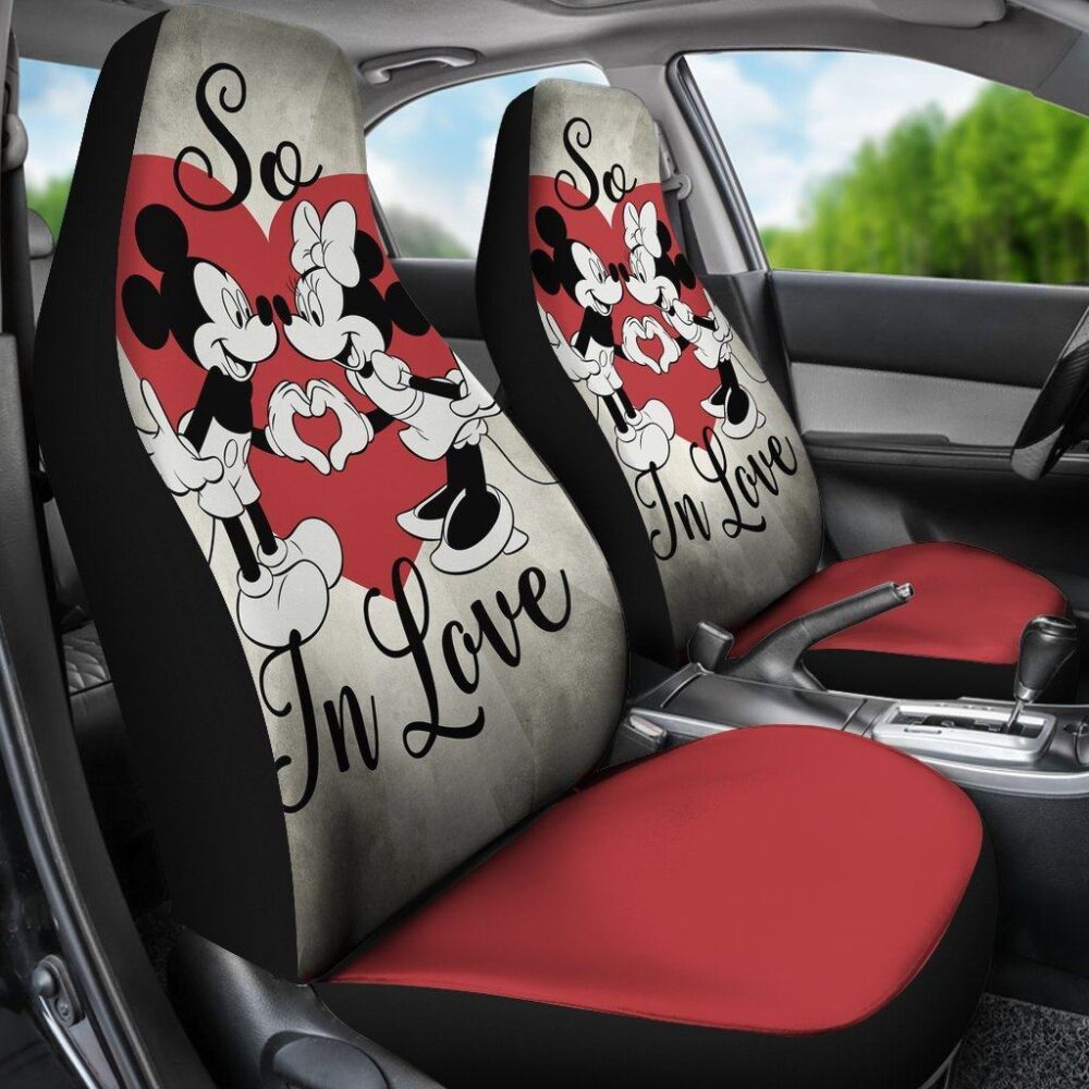 Mickey Love Minnie Car Seat Covers DN Cartoon Fan Gift MKCSC29