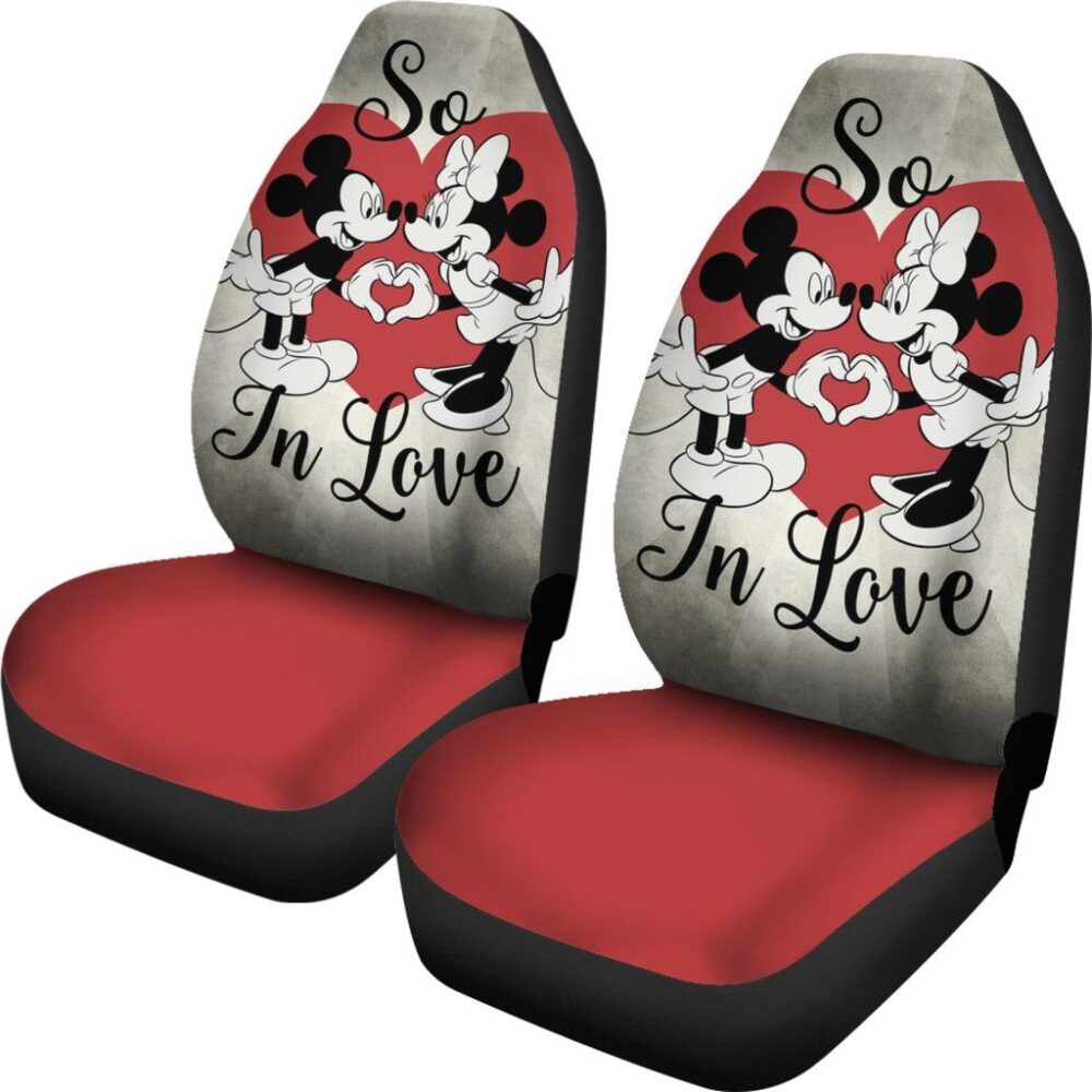 Mickey Love Minnie Car Seat Covers DN Cartoon Fan Gift MKCSC29