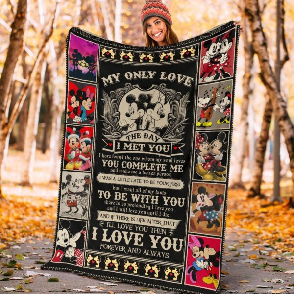 mickey minnie fleece blanket my only love the day i met you rxvyr