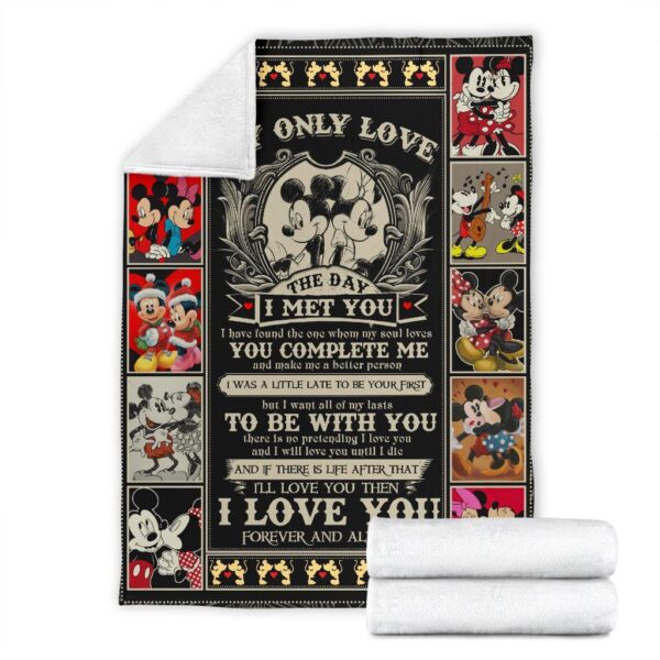 mickey minnie fleece blanket my only love the day i met you ugmaz