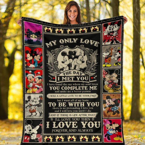 mickey minnie fleece blanket my only love the day i met you vqgix