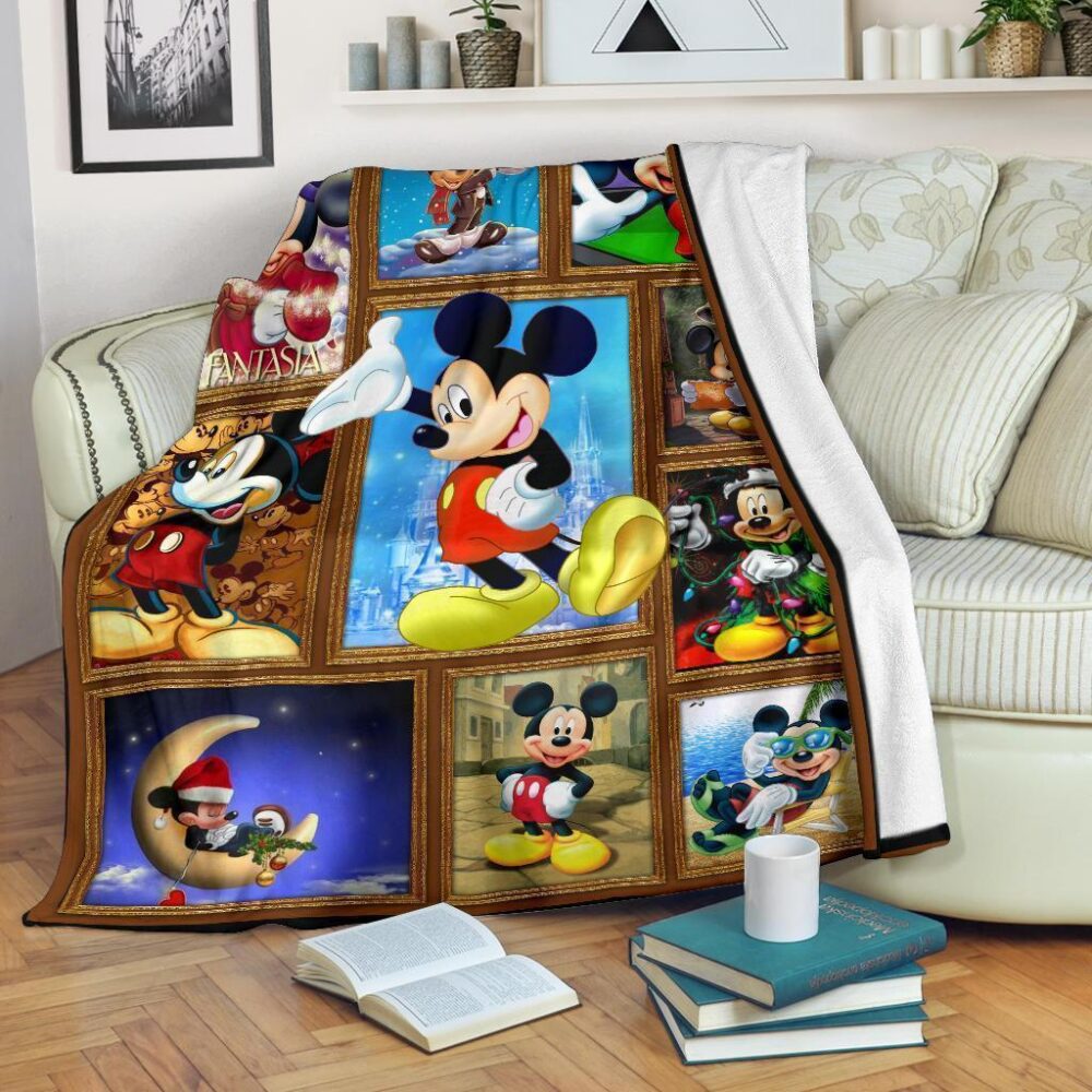Mickey Plush Blanket Carton Blanket Bedding Decor Idea
