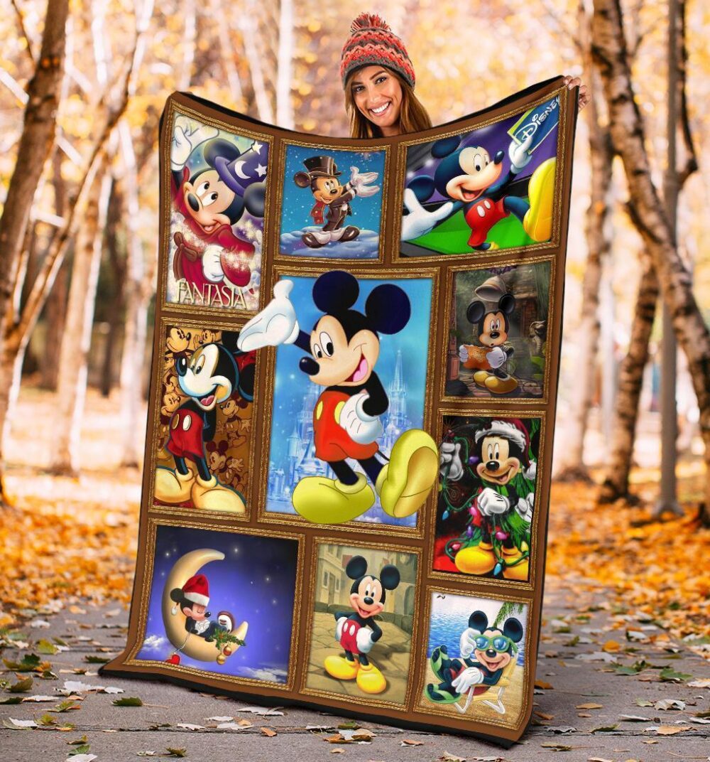 Mickey Plush Blanket Carton Blanket Bedding Decor Idea