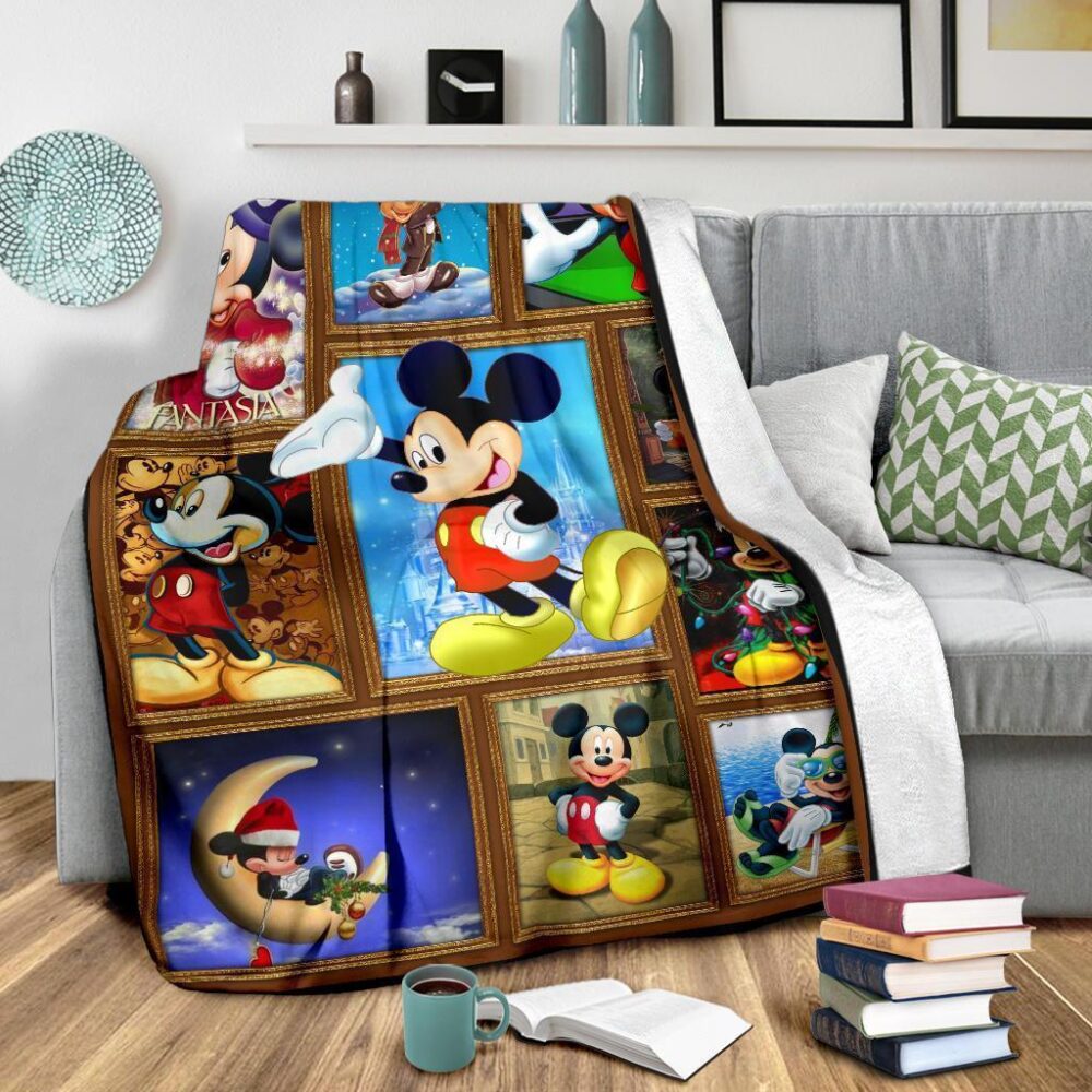 Mickey Plush Blanket Carton Blanket Bedding Decor Idea