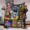 mickey plush blanket carton blanket bedding decor idea jvo5t