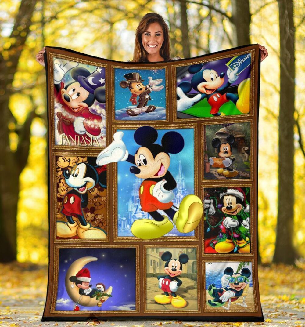 Mickey Plush Blanket Carton Blanket Bedding Decor Idea