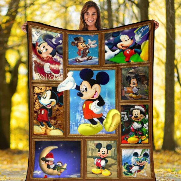 mickey plush blanket carton blanket bedding decor idea nz4ui