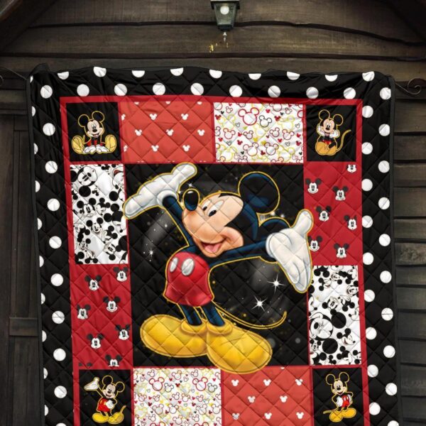 mickey quilt blanket dn cartoon fan gift idea brvce