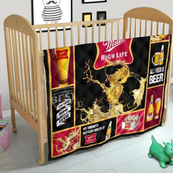 miller high life quilt blanket all i need is beer gift idea e7rdb