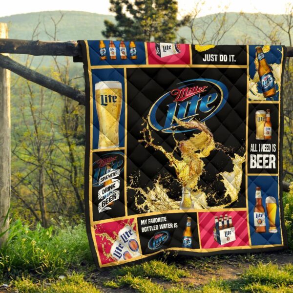 miller lite quilt blanket all i need is beer gift idea 0fyoe